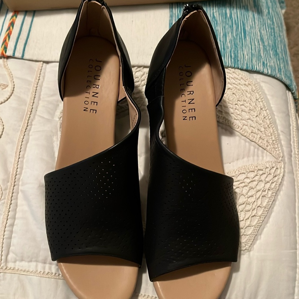 Journee Collection Black Sandals